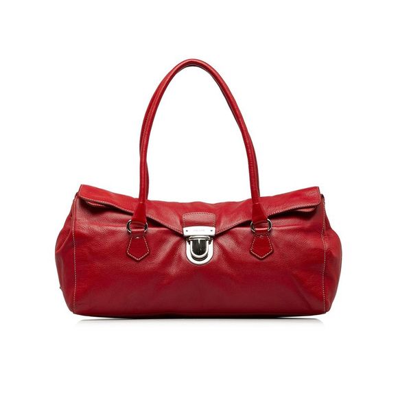 Prada Handbags - Pre Loved Prada Rolled Leather Shoulder Bag